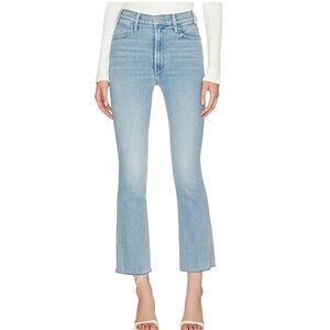 Mother The Hustler Ankle Fray Jeans Cutting Class Wash High Rise Flare Size 31